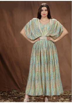 Multi Viscose Designer Gown